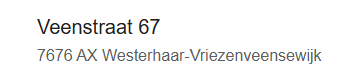Veenstraat 67, 7676 AX Westerhaar-Vriezenveensewijk, Nederland