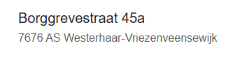 Borggrevestraat 45a, 7676 AS Westerhaar-Vriezenveensewijk, Nederland